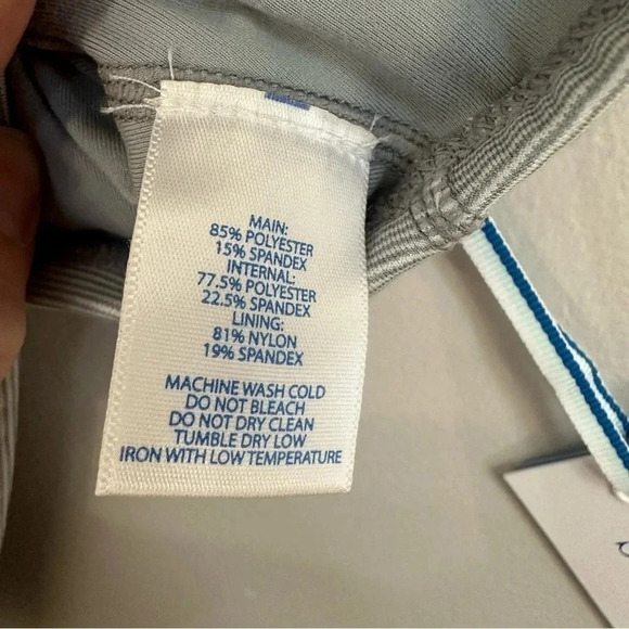 Southern Tide Nessa Skip Stripe Light Grey Performance Sports Bra Size XL NWT - Picture 7 of 9